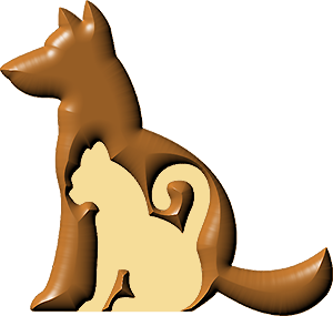 dog and cat silhouette